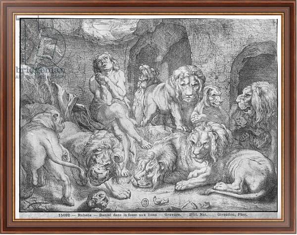 Постер Daniel in the lions' den 1 с типом исполнения На холсте в раме в багетной раме 35-M719P-83