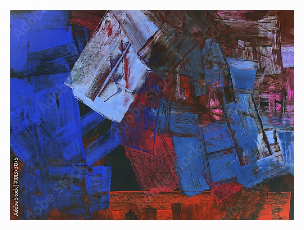 Постер Абстрактная картина #25 с типом исполнения На холсте в раме в багетной раме 221-03