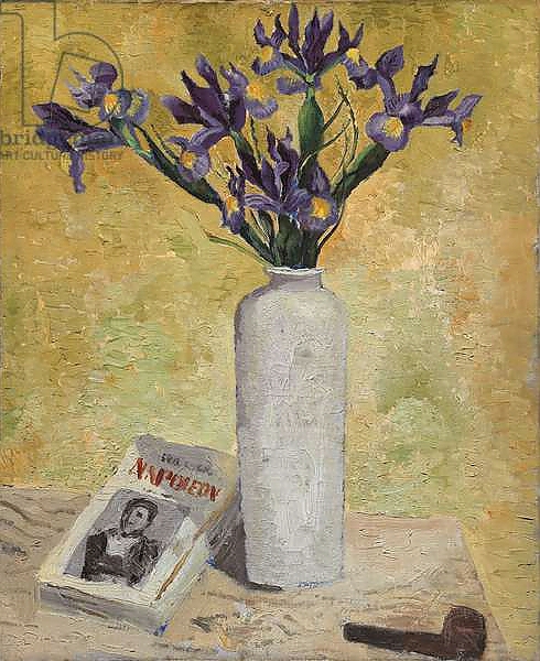 Постер Iris in a Tall Vase, 1928 с типом исполнения На холсте без рамы