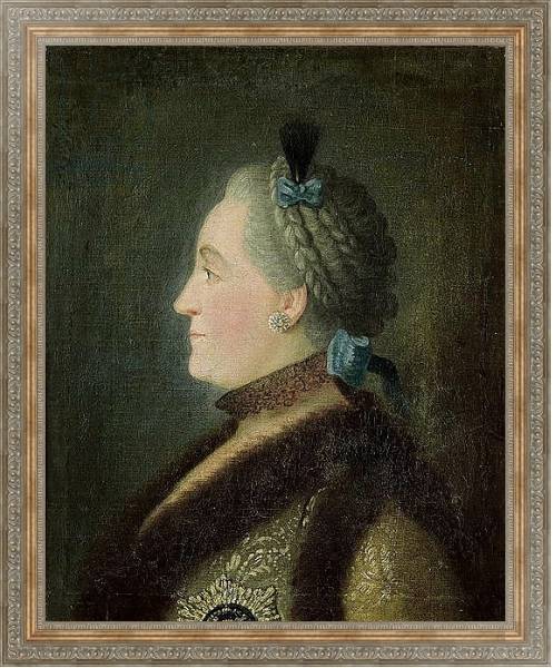 Постер Portrait of Catherine II of Russia, after a painting by Dimitri Gregorievich Levitsky с типом исполнения На холсте в раме в багетной раме 484.M48.310