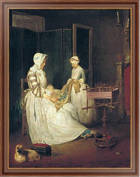 Постер The Laborious Mother, c.1740 с типом исполнения На холсте в раме в багетной раме 35-M719P-83