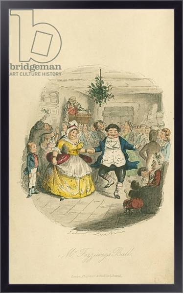 Постер Fezziwig's Ball - A Christmas Carol, 1843 с типом исполнения На холсте в раме в багетной раме 221-01