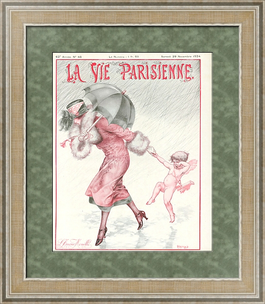 Постер La Vie Parisienne 2 с типом исполнения Акварель в раме в багетной раме 485.M40.584
