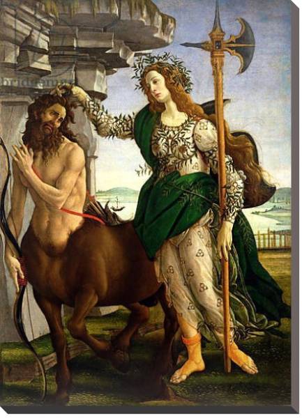 Постер Athene and the Centaur, c.1480 с типом исполнения На холсте без рамы