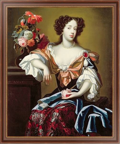Постер Mary of Modena, c.1680 с типом исполнения На холсте в раме в багетной раме 35-M719P-83