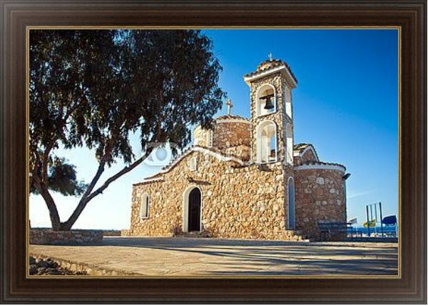 Постер Церковь Айос Элиас, Кипр с типом исполнения На холсте в раме в багетной раме 1.023.151