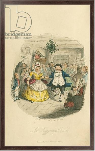 Постер Fezziwig's Ball - A Christmas Carol, 1843 с типом исполнения На холсте в раме в багетной раме 221-02