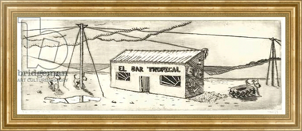 Постер El Bar Tropical с типом исполнения На холсте в раме в багетной раме NA033.1.051