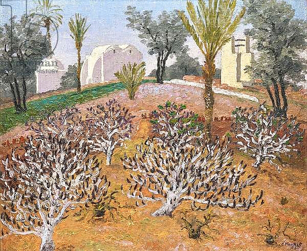 Постер Pays de Lotophages, Djerba, Tunisia, 1926 с типом исполнения На холсте без рамы