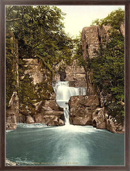 Постер Шотландия. Калландер, водопад Bracklinn с типом исполнения На холсте в раме в багетной раме 221-02