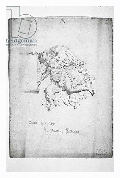 Постер Angel from Tomb, Badia, Florence, 1891 с типом исполнения На холсте в раме в багетной раме 221-03