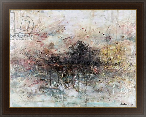 Постер Abscape 1, abstract, landscape,, painting с типом исполнения На холсте в раме в багетной раме 1.023.151