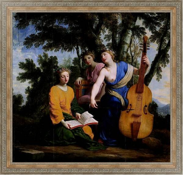 Постер The Muses Melpomene, Erato and Polymnia, 1652-55 с типом исполнения На холсте в раме в багетной раме 484.M48.310