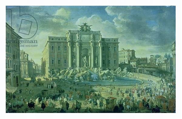 Постер The Trevi Fountain in Rome, 1753-56 с типом исполнения На холсте в раме в багетной раме 221-03