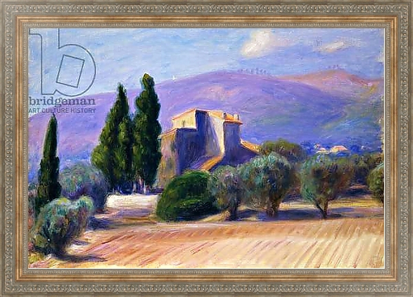 Постер Farm House in Provence, с типом исполнения На холсте в раме в багетной раме 484.M48.310