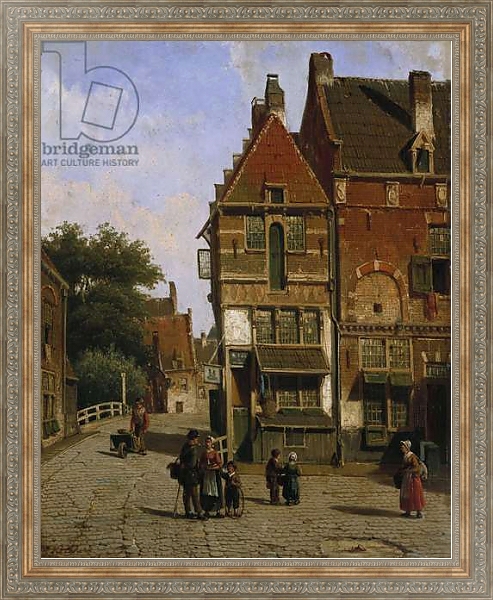 Постер A Dutch Street Scene с типом исполнения На холсте в раме в багетной раме 484.M48.310