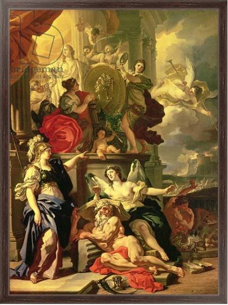 Постер Allegory of a Reign, 1690 с типом исполнения На холсте в раме в багетной раме 221-02