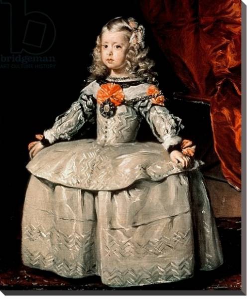 Постер Portrait of the Infanta Margarita Aged Five, 1656 с типом исполнения На холсте без рамы