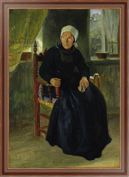 Постер A Woman from Blankenese, 1837 с типом исполнения На холсте в раме в багетной раме 35-M719P-83