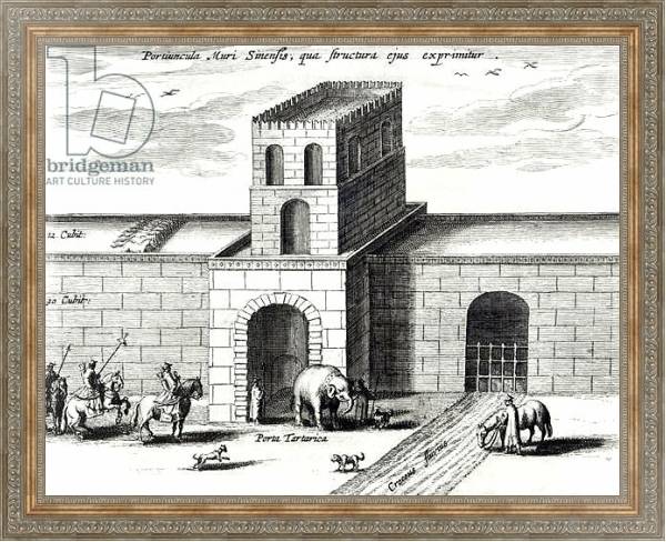 Постер A Doorway in the Great Wall,from 'China illustrated' by Athanasius Kircher 1667 с типом исполнения На холсте в раме в багетной раме 484.M48.310