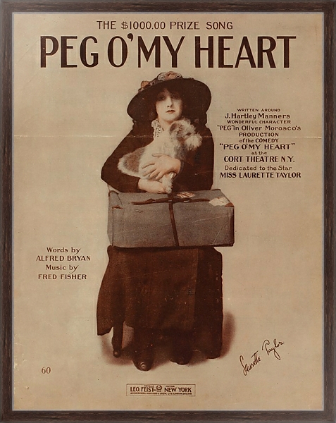 Постер Peg o'my heart с типом исполнения На холсте в раме в багетной раме 221-02