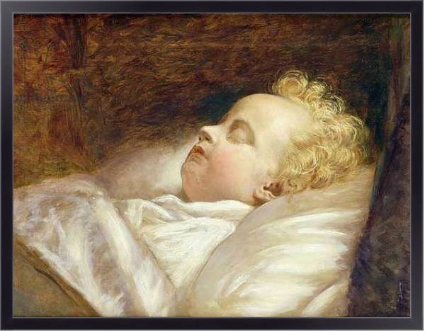 Постер Young Frederick Asleep at Last c.1855 с типом исполнения На холсте в раме в багетной раме 221-01