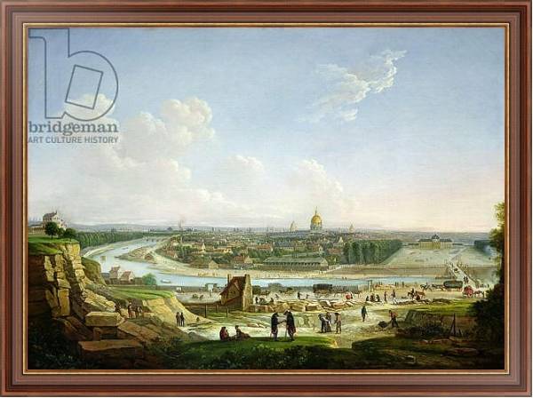Постер General View of Paris from the Chaillot Hill, 1818 с типом исполнения На холсте в раме в багетной раме 35-M719P-83