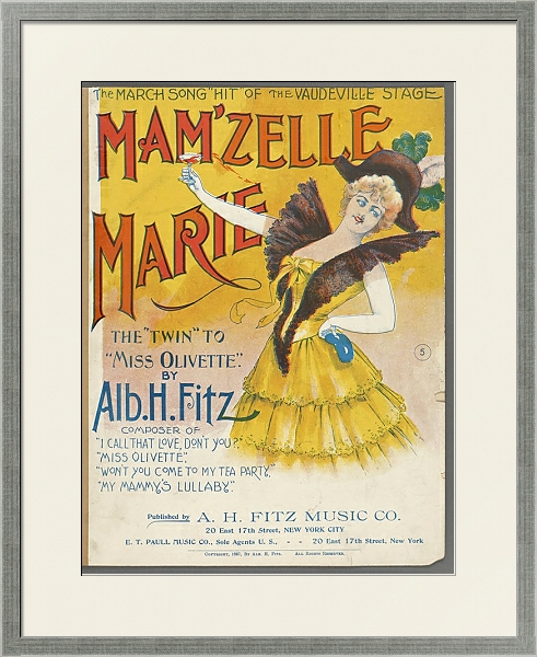 Постер Mamzelle Marie с типом исполнения Под стеклом в багетной раме 1727.2510