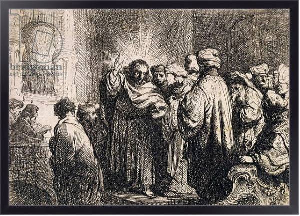 Постер Christ with the Elders, from Michael Faraday's scrapbook с типом исполнения На холсте в раме в багетной раме 221-01