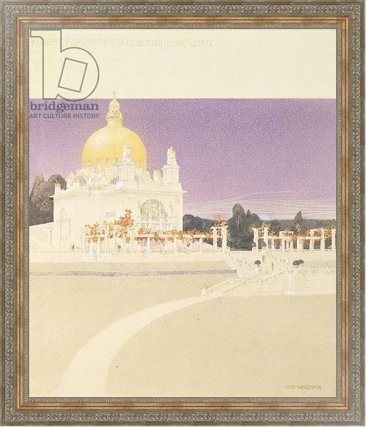 Постер St. Leopold's, Church of the Steinhof Asylum, 1902-07 с типом исполнения На холсте в раме в багетной раме 484.M48.310