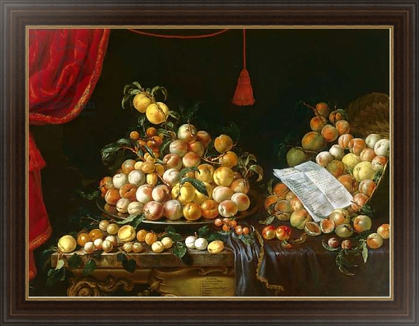Постер Peaches and apricots с типом исполнения На холсте в раме в багетной раме 1.023.151