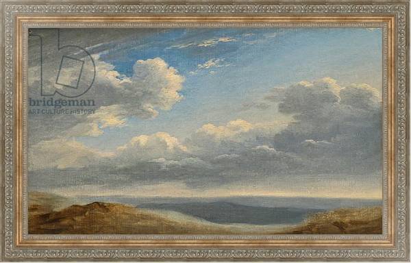 Постер Study of Clouds over the Roman Campagna c.1782-85 с типом исполнения На холсте в раме в багетной раме 484.M48.310
