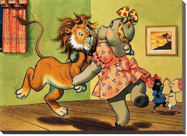 Постер Leo the Friendly Lion 14 с типом исполнения На холсте без рамы