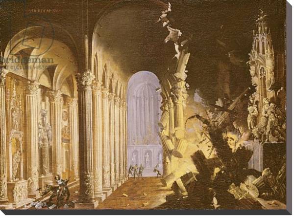 Постер King Asa of Judah destroying the statue of Priapus с типом исполнения На холсте без рамы