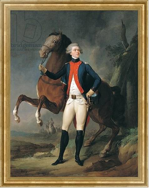 Постер Gilbert Motier Marquis de la Fayette, 1788 с типом исполнения На холсте в раме в багетной раме NA033.1.051