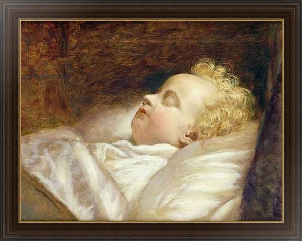 Постер Young Frederick Asleep at Last c.1855 с типом исполнения На холсте в раме в багетной раме 1.023.151