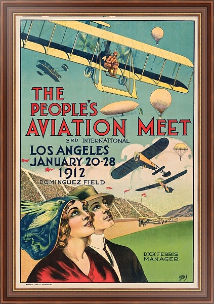 Постер The People’s Aviation Meet с типом исполнения На холсте в раме в багетной раме 35-M719P-83