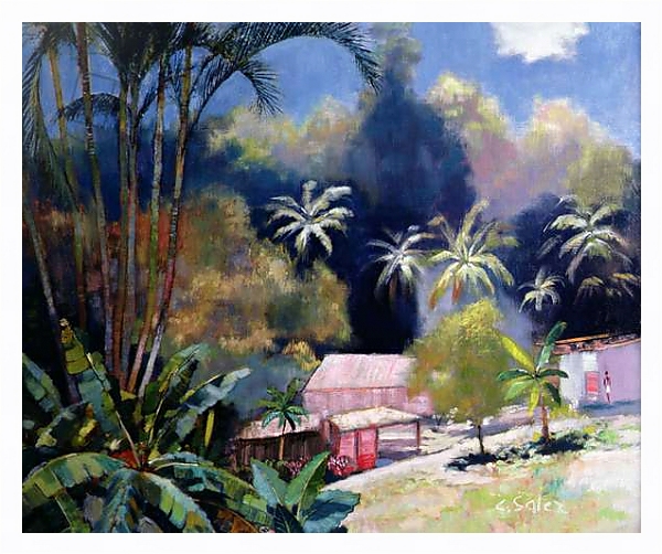 Постер Tropical Forest, Martinique с типом исполнения На холсте в раме в багетной раме 221-03