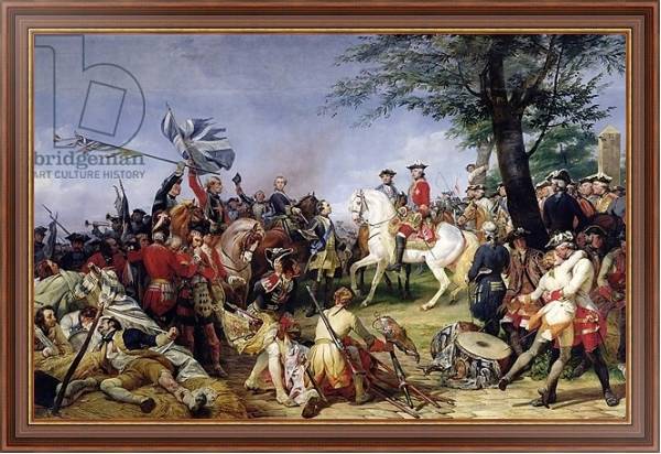 Постер The Battle of Fontenoy, 11th May 1745, 1828 с типом исполнения На холсте в раме в багетной раме 35-M719P-83