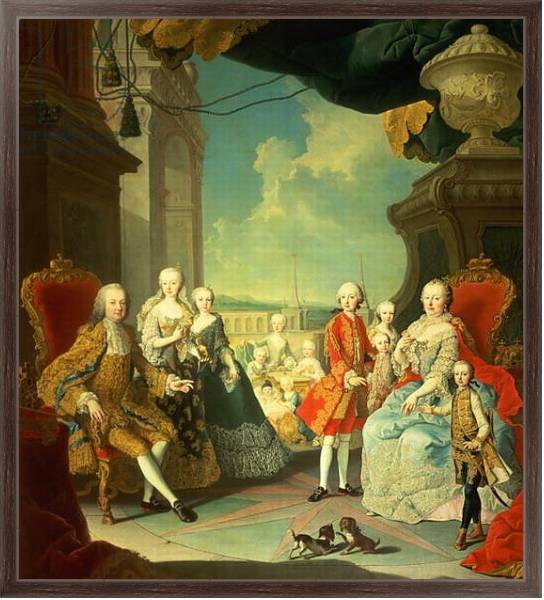 Постер Maria Theresa and her Husband at the staircase с типом исполнения На холсте в раме в багетной раме 221-02