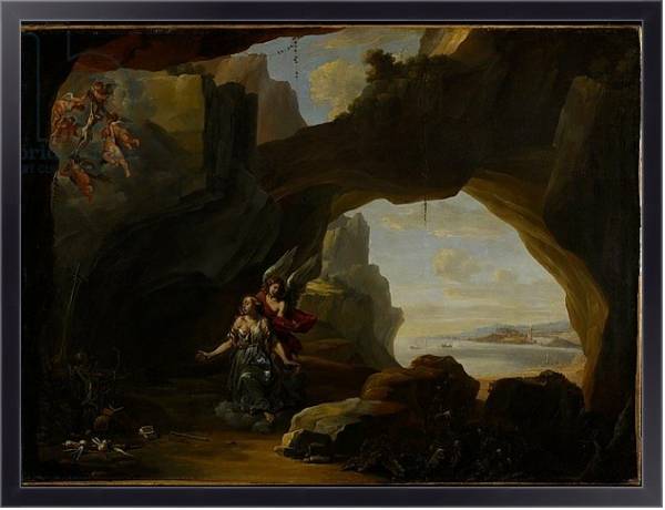 Постер The Magdalen in a Cave, c.1650 с типом исполнения На холсте в раме в багетной раме 221-01