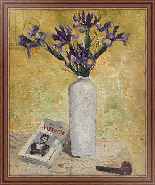 Постер Iris in a Tall Vase, 1928 с типом исполнения На холсте в раме в багетной раме 35-M719P-83