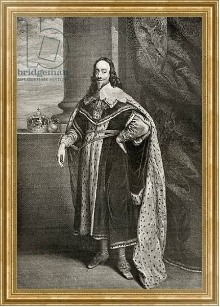 Постер Charles I, engraved by Sir Robert Stange, from 'The Print-Collector's Handbook' с типом исполнения На холсте в раме в багетной раме NA033.1.051