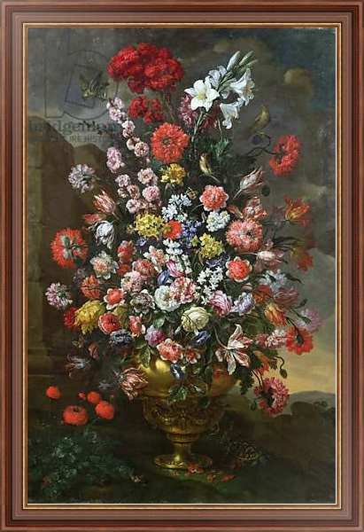 Постер Lilies, tulips, carnations с типом исполнения На холсте в раме в багетной раме 35-M719P-83