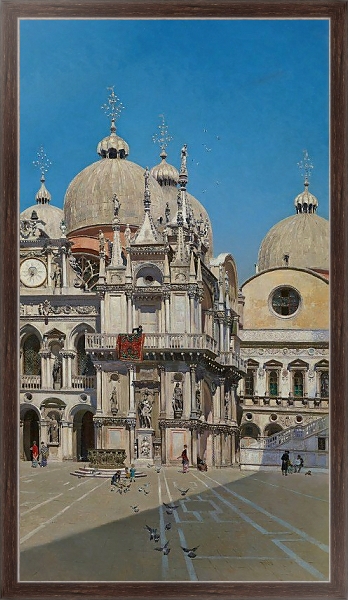 Постер Courtyard of the Palace of the Dux of Venice с типом исполнения На холсте в раме в багетной раме 221-02
