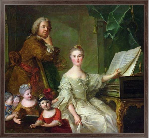 Постер The Artist and his Family, 1730-62 с типом исполнения На холсте в раме в багетной раме 221-02