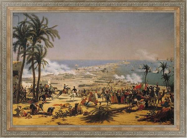 Постер The Battle of Aboukir, 25th July 1799 2 с типом исполнения На холсте в раме в багетной раме 484.M48.310