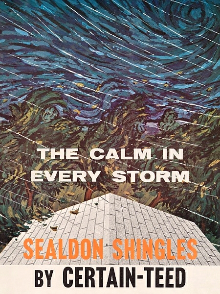 Постер The calm in every storm. Sealdon shingles, by Certain-Teed с типом исполнения На холсте без рамы
