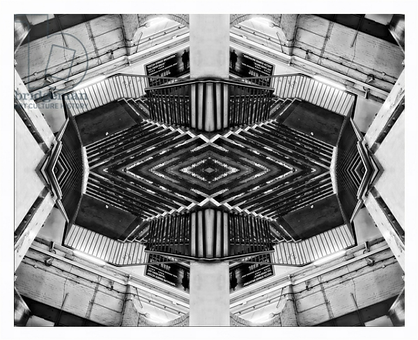 Постер Escher Stairwell, 2015 с типом исполнения На холсте в раме в багетной раме 221-03