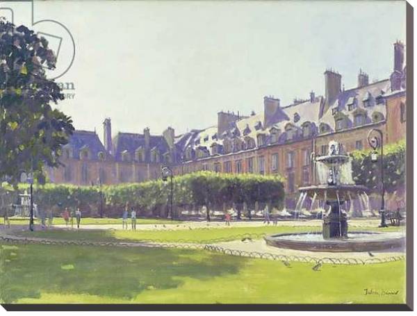 Постер Place des Vosges, Paris с типом исполнения На холсте без рамы